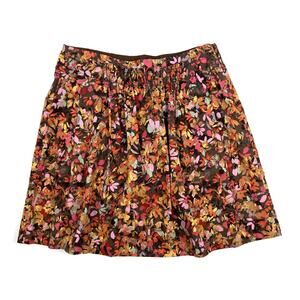 J.Crew Mini Skirt Womens 0 Multicolored Brown Floral Festival Costal Cowgirl